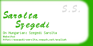 sarolta szegedi business card